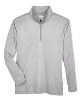 Team 365 Youth Zone Sonic Heather Performance Quarter-Zip Pullover-1