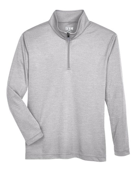 Team 365 Youth Zone Sonic Heather Performance Quarter-Zip Pullover-1