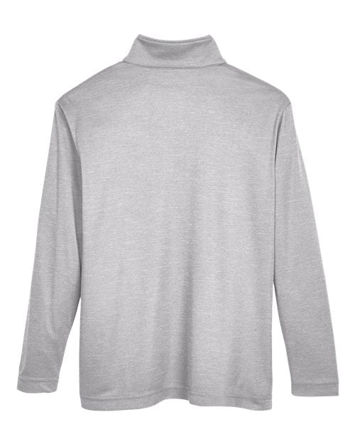 Team 365 Youth Zone Sonic Heather Performance Quarter-Zip Pullover-2