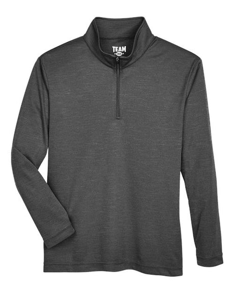 Team 365 Youth Zone Sonic Heather Performance Quarter-Zip Pullover-1