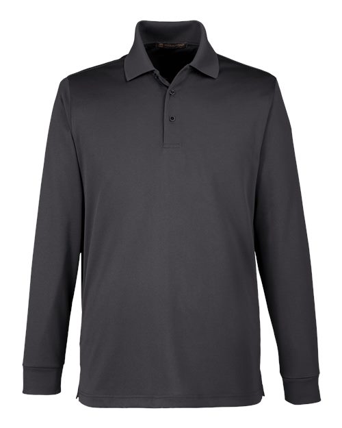 Harriton Men's Advantage Snag Protection Plus IL Long Sleeve Polo-1