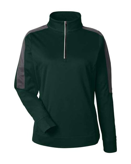 CORE365 Women's Market Snag Protect Mesh Colorblock Quarter-Zip Pullover-1