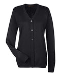 Harriton Women's Pilbloc V-Neck Button Cardigan Sweater