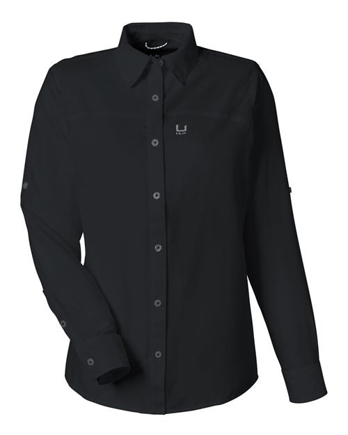 HUK Women's Tide Point Long Sleeve Shirt-1