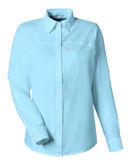 HUK Women's Tide Point Long Sleeve Shirt-1