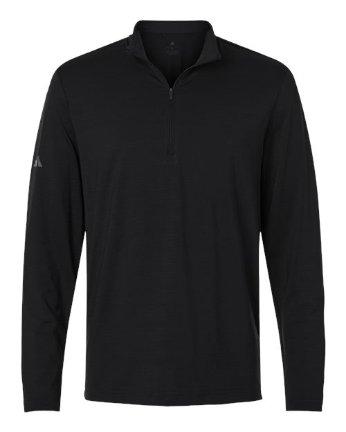 adidas Men's Textured Stripe Quarter-Zip Pullover-1