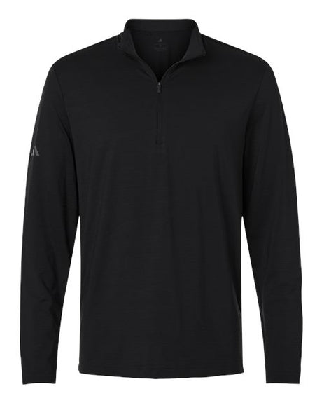 adidas Men's Textured Stripe Quarter-Zip Pullover-1