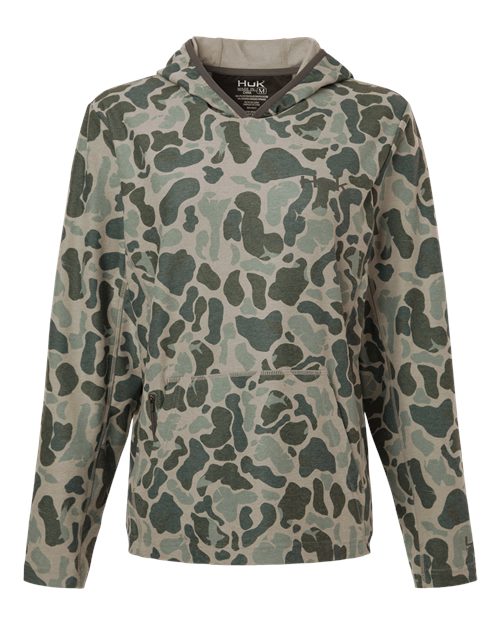 HUK Women's Coldfront+ KC Print Hooded Sweatshirt-1