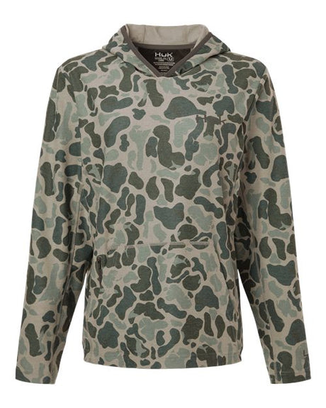 HUK Women's Coldfront+ KC Print Hooded Sweatshirt-1