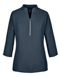 Devon & Jones Women's Perfect Fit  Three-Quarter Sleeve Crepe Tunic