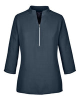 Devon & Jones Women's Perfect Fit  Three-Quarter Sleeve Crepe Tunic