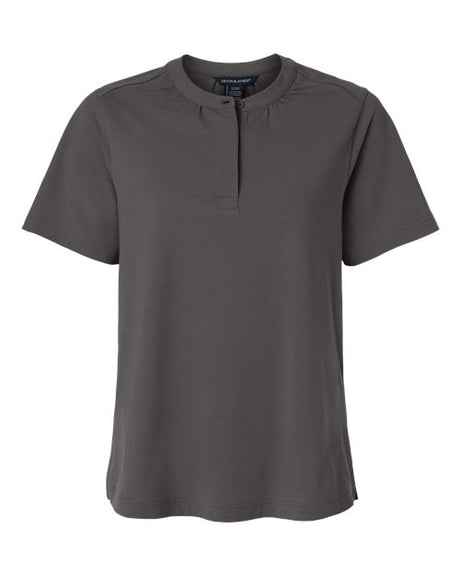 Devon & Jones Women's Seaton Pebble Textured Polo-1