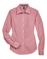 Devon & Jones Women's Crown Collection Gingham Check Woven Dress Shirt-1