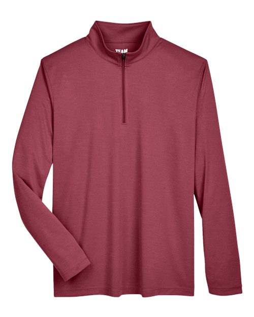 Team 365 Men's Zone Sonic Heather Performance Quarter-Zip Pullover-1