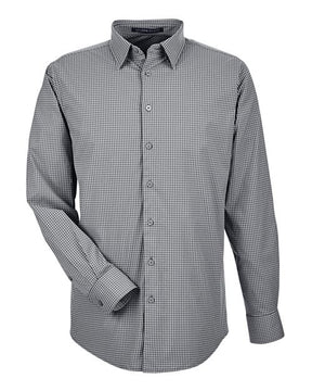 Devon & Jones Men's CrownLux Performance Tonal Mini Check Woven Dress Shirt