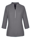 Devon & Jones Women's Perfect Fit  Three-Quarter Sleeve Crepe Tunic
