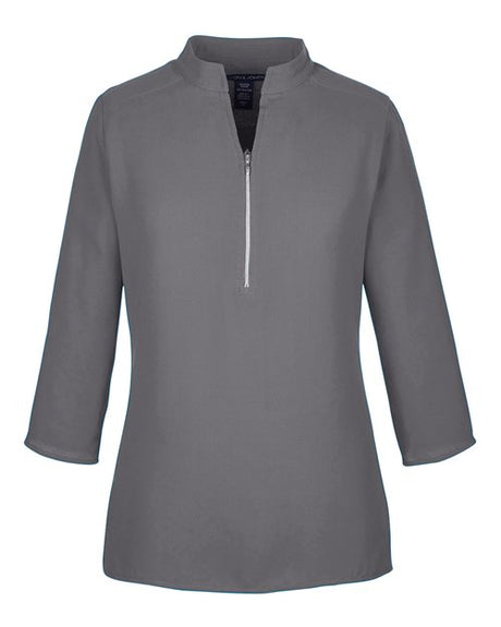 Devon & Jones Women's Perfect Fit  Three-Quarter Sleeve Crepe Tunic