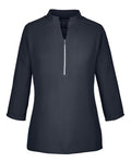 Devon & Jones Women's Perfect Fit  Three-Quarter Sleeve Crepe Tunic