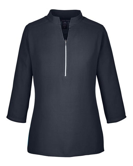 Devon & Jones Women's Perfect Fit  Three-Quarter Sleeve Crepe Tunic