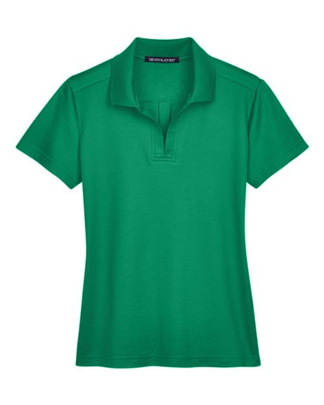 Devon & Jones Women's CrownLux Performance Plaited Polo-1