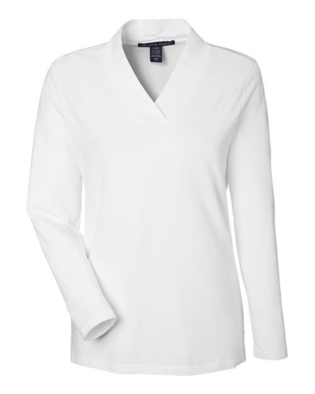 Devon & Jones Women's Raleigh Shawl Collar Knit Top-1
