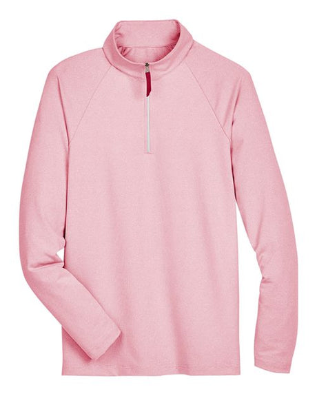 Devon & Jones Men's CrownLux Performance Clubhouse Micro-Stripe Quarter-Zip Pullover-1