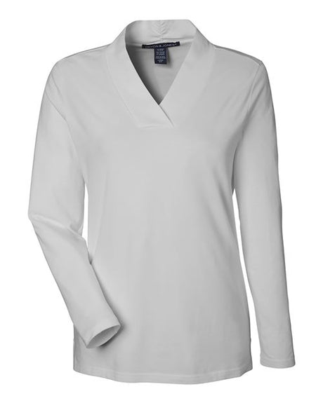 Devon & Jones Women's Raleigh Shawl Collar Knit Top-1