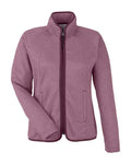 CORE365 Women's Venture Heathered Stripe Full-Zip Jacket-1
