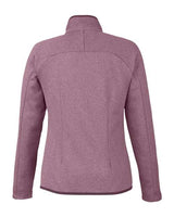 CORE365 Women's Venture Heathered Stripe Full-Zip Jacket-2