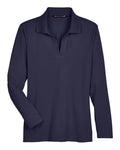 Devon & Jones Women's CrownLux Performance Plaited Long Sleeve Polo-1