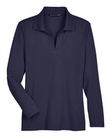 Devon & Jones Women's CrownLux Performance Plaited Long Sleeve Polo-1