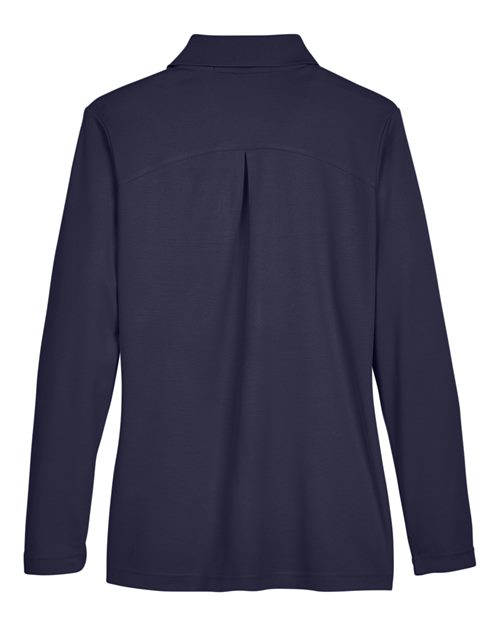 Devon & Jones Women's CrownLux Performance Plaited Long Sleeve Polo-2