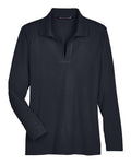 Devon & Jones Women's CrownLux Performance Plaited Long Sleeve Polo-1
