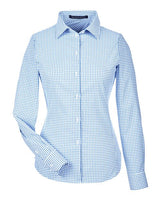 Devon & Jones Women's CrownLux Performance Micro Windowpane Woven Dress Shirt