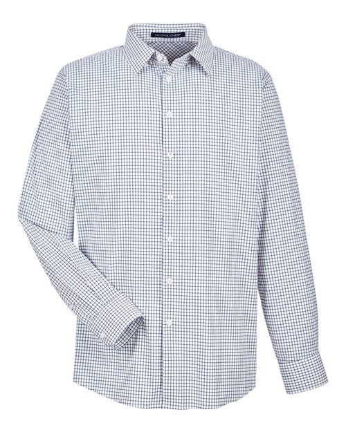 Devon & Jones Men's CrownLux Performance Micro Windowpane Woven Dress Shirt