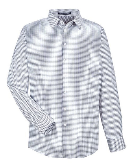 Devon & Jones Men's CrownLux Performance Micro Windowpane Woven Dress Shirt