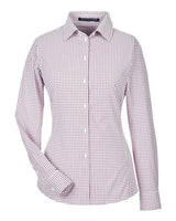 Devon & Jones Women's CrownLux Performance Micro Windowpane Woven Dress Shirt