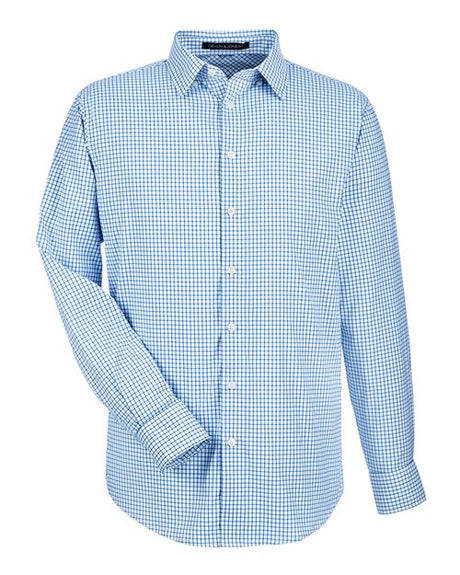Devon & Jones Men's CrownLux Performance Micro Windowpane Woven Dress Shirt