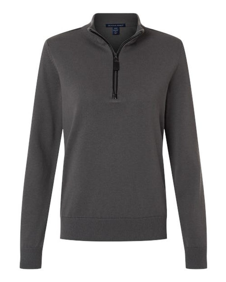 Devon & Jones Women's New Classics Quarter-Zip Sweater-1