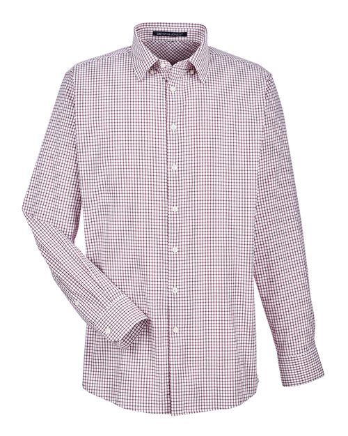 Devon & Jones Men's CrownLux Performance Micro Windowpane Woven Dress Shirt