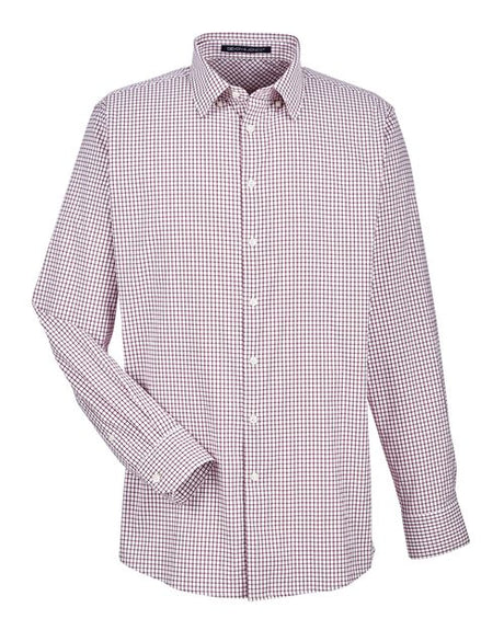 Devon & Jones Men's CrownLux Performance Micro Windowpane Woven Dress Shirt