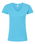 Tultex Women's Fine Jersey V-Neck T-Shirt-1