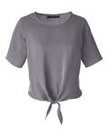 Devon & Jones Women's Perfect Fit Tie Front Blouse-1