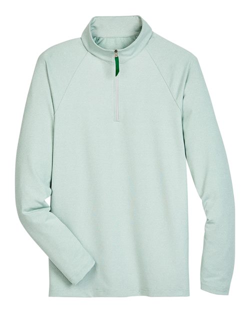 Devon & Jones Men's CrownLux Performance Clubhouse Micro-Stripe Quarter-Zip Pullover-1