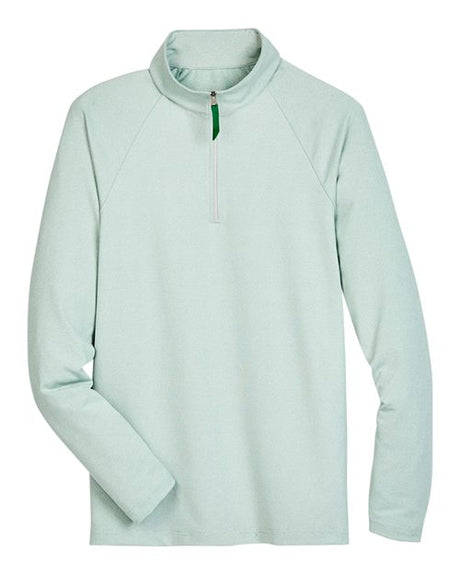 Devon & Jones Men's CrownLux Performance Clubhouse Micro-Stripe Quarter-Zip Pullover-1