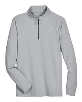 Devon & Jones Men's CrownLux Performance Clubhouse Micro-Stripe Quarter-Zip Pullover-1
