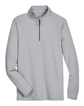 Devon & Jones Men's CrownLux Performance Clubhouse Micro-Stripe Quarter-Zip Pullover-1