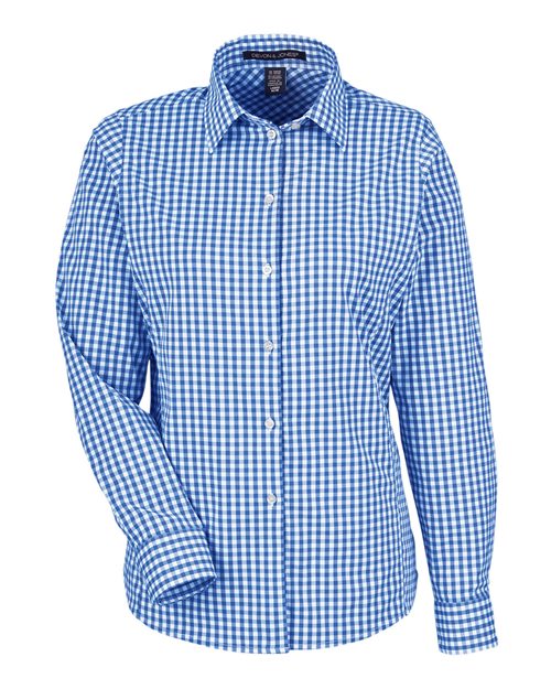 Devon & Jones Women's CrownLux Performance Gingham Dress Shirt-1