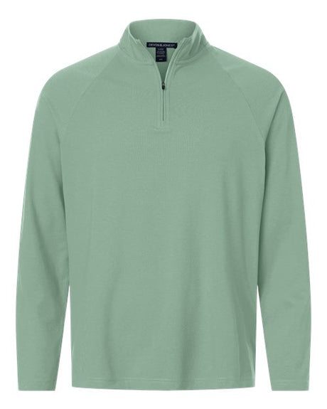 Devon & Jones Men's Seaton Pebble Textured Quarter-Zip Pullover-1
