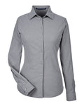 Devon & Jones Women's CrownLux Performance Tonal Mini Check Woven Dress Shirt